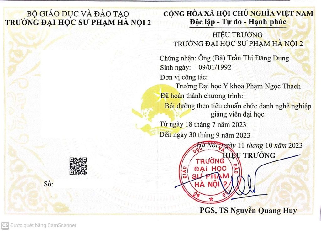 Chuẩn chúc danh giảng viên đại học